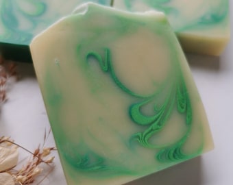 Natural soap "GREEN MEADOW" made from plant oils, vegan, palm oil-free, gift, handmade
