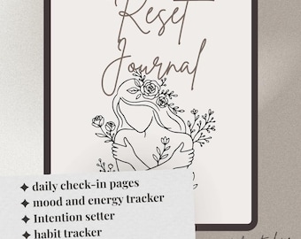 30-Day Life Reset Planner | Printable Self-Discovery & Goal Setting Journal for Women (70+ pages)