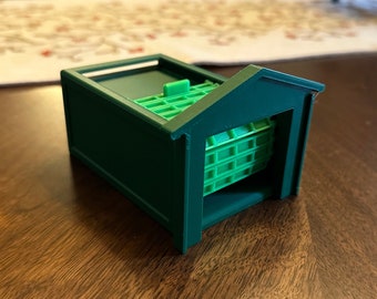 Porte-cartes de visite de garage avec porte qui fonctionne - Imprimé en 3D