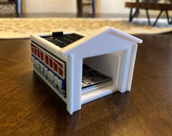 Porte-cartes de visite pour garage de bureau avec logo personnalisé - Porte de garage fonctionnelle - Imprimé en 3D