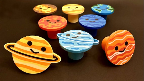 Happy Planets - Colorful Wall Mounts/Headphone Hanger (Bundle Deals Available) Wall Hooks - 3D Printed