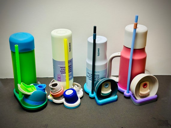 【新品未使用】セット売り AOD3キャップ＆ロイファ HANDKERCHIEF Compact Drying Rack for Owala Freesip 24, 32, 40 Oz Bottles - 3D