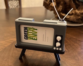 Retro Television Business Card Holder - 3D Printed