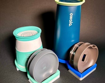 Compact Drying Rack for Owala SmoothSip Slider 12, 20 oz Cups OR SmoothSip 10, 20 oz Cups - 3D Printed