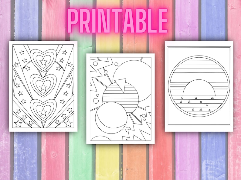 Rad Printable Coloring Pages - Etsy Israel