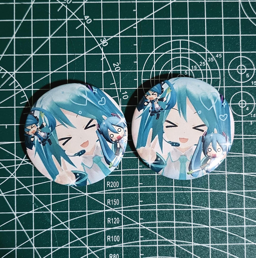 Hatsune Miku Vocaloid Buttons - Etsy