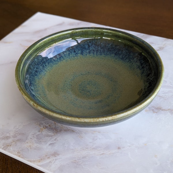 Blue Green Porcelain Bowl - Ideal for Appetizers, Charcuterie Boards or as a Side Dish  Bowl