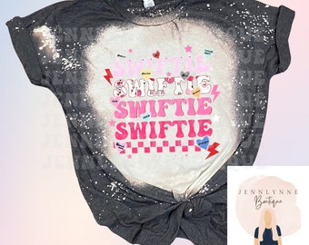 Swiftiee Bleached T Shirt, Music Concert Tees, Girls Era Tour Tee, 1989, Midnights, Tailor Album Lyrics, Adult & Youth Sizes, CHOOSE COLOR