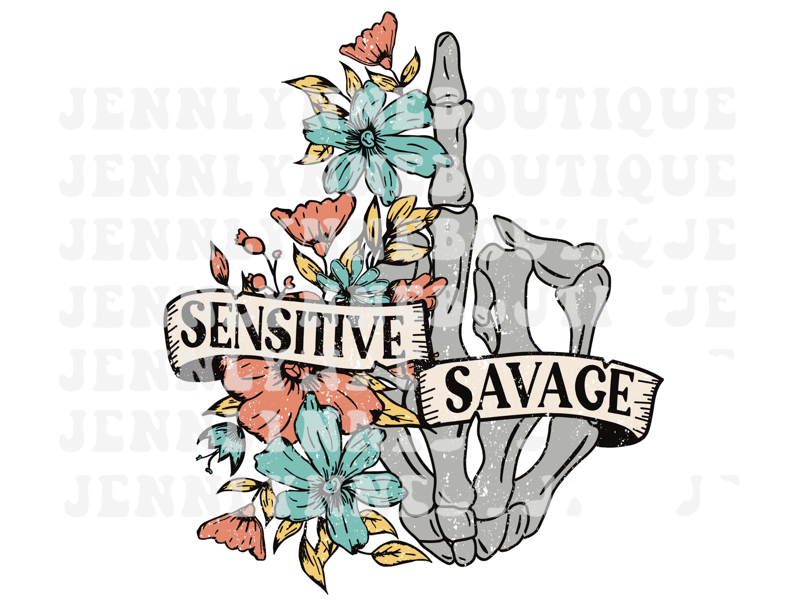 Sensitive Savage Motivational Halloween Sublimation PNG in 2023