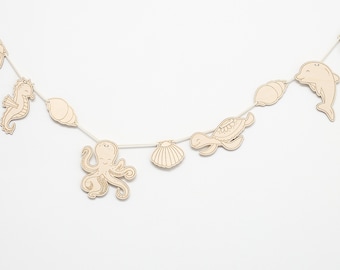 Under the Sea Garland, Coastal Decor, Ocean Nursery Decor, Garland for Nursery