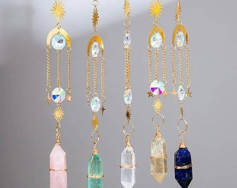 Dazzling Suncatcher Gemstone Crystal Suncatchers gemstones crystals set present gift idea for spiritual people home decor rainbow maker