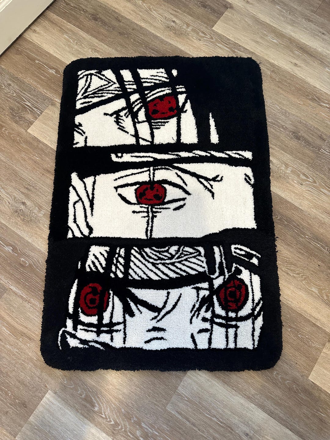 Sasuke Itachi Kakashi Custom Rug - Naruto - Sasuke - Sharigan - Naruto ...