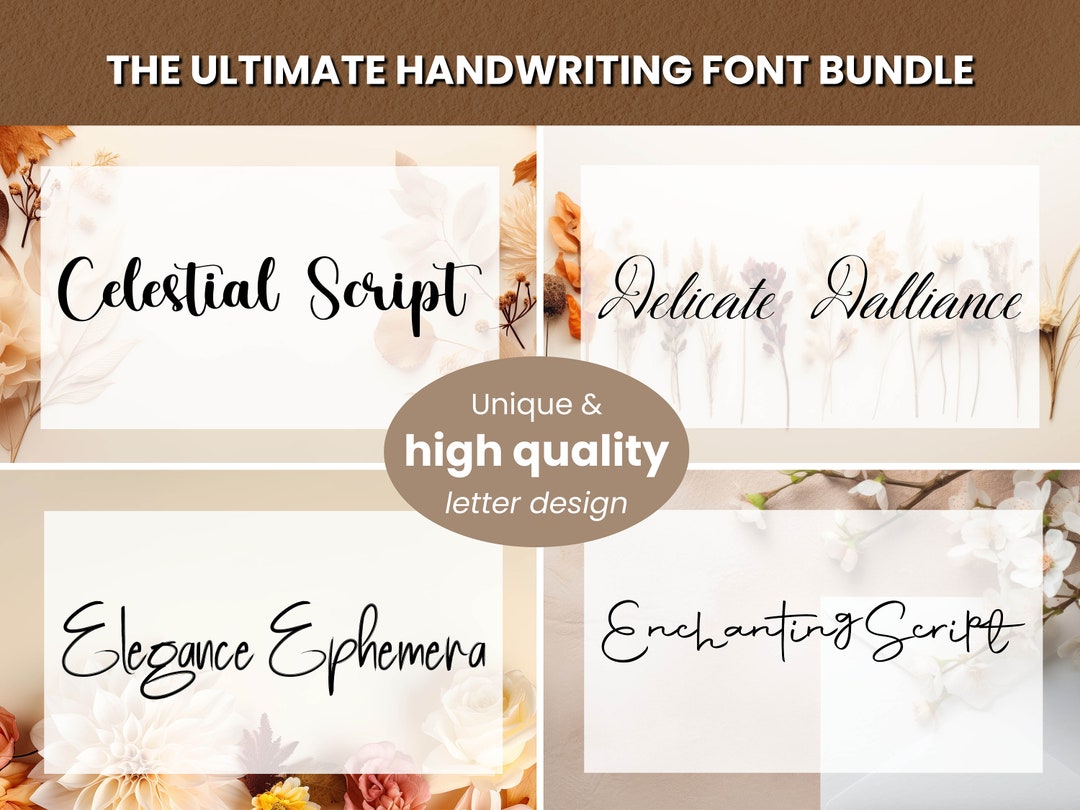 Handwriting Font Bundle Script, Calligraphy and Handwritten Fonts ...