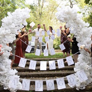 Personalisierte Girlande für Standesamt Hochzeit inkl. Band Wimpelkette zum durchschneiden Deko für Verlobung und Trauung Nikah süsü Bild 5