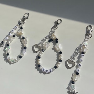 Customizable Kpop Beaded Charm Keychain and Phone Lanyard - Personalize with Your Favorite Kpop Group or Bias Name