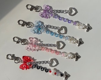 Personalized Kpop Beaded Phone Charm, Keychain, Lanyard