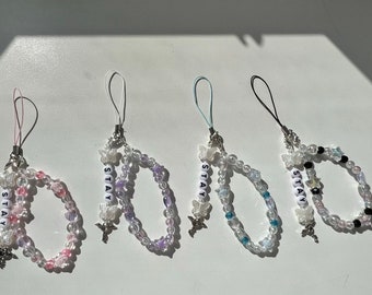 kpop beaded charms, keychains, phone lanyards (CUSTOMIZABLE)