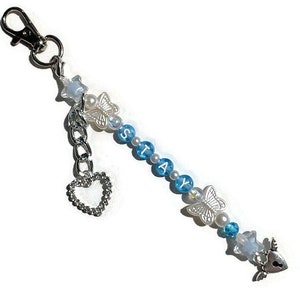 Skz Blue Kpop Charm, Keychain, Phone Lanyard (customizable)