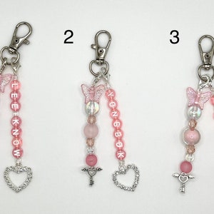 Pink kpop custom charm for keychain, phone case, light stick, photocard binder (personalizable)