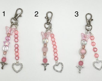 Pink kpop custom charm for keychain, phone case, light stick, photocard binder (personalizable)