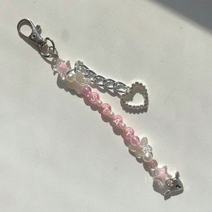 Pink Kpop personalized Charm, Keychain, Phone Lanyard, Light Stick Charm, Photocard Binder charm (customizable)