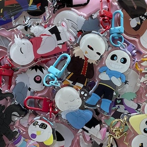 Underverse Sanses Keychains | 2.5in Double Sided Epoxy Keychains