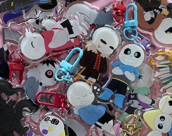 Underverse Sanses Keychains | 2.5in Double Sided Epoxy Keychains