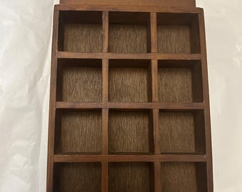 Wooden sectional  shelf for miniatures