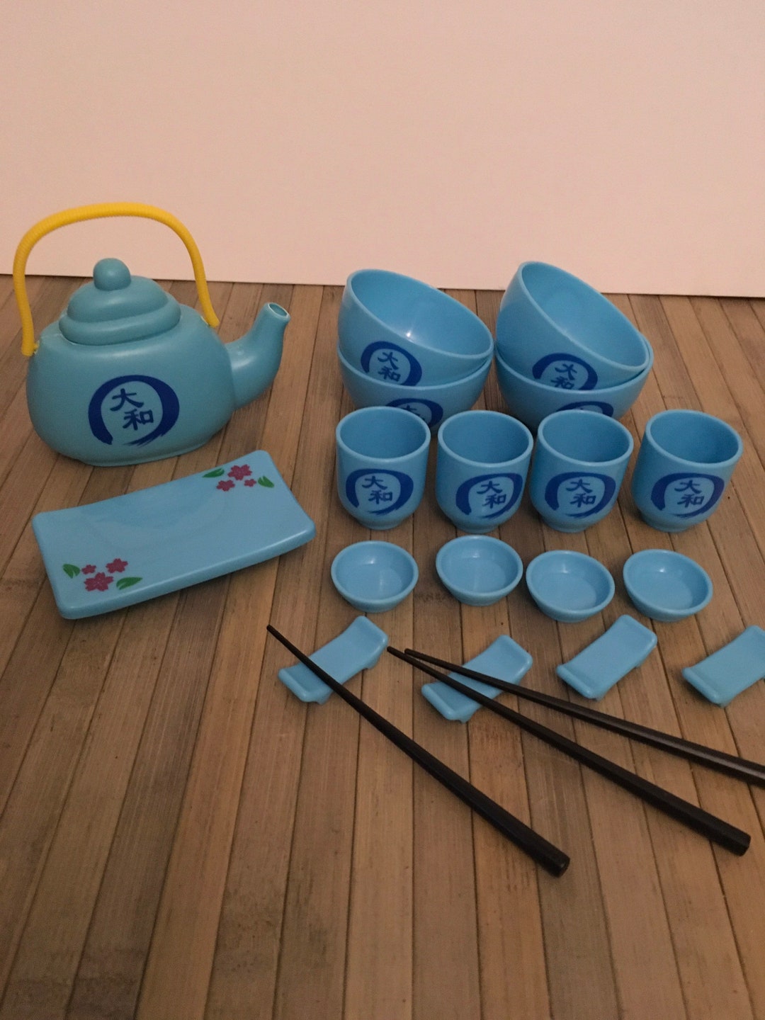 Vintage Japan Plastic Childs Tea Set Rare Yamato Sum, Sushi, Ramen, Tea Etsy