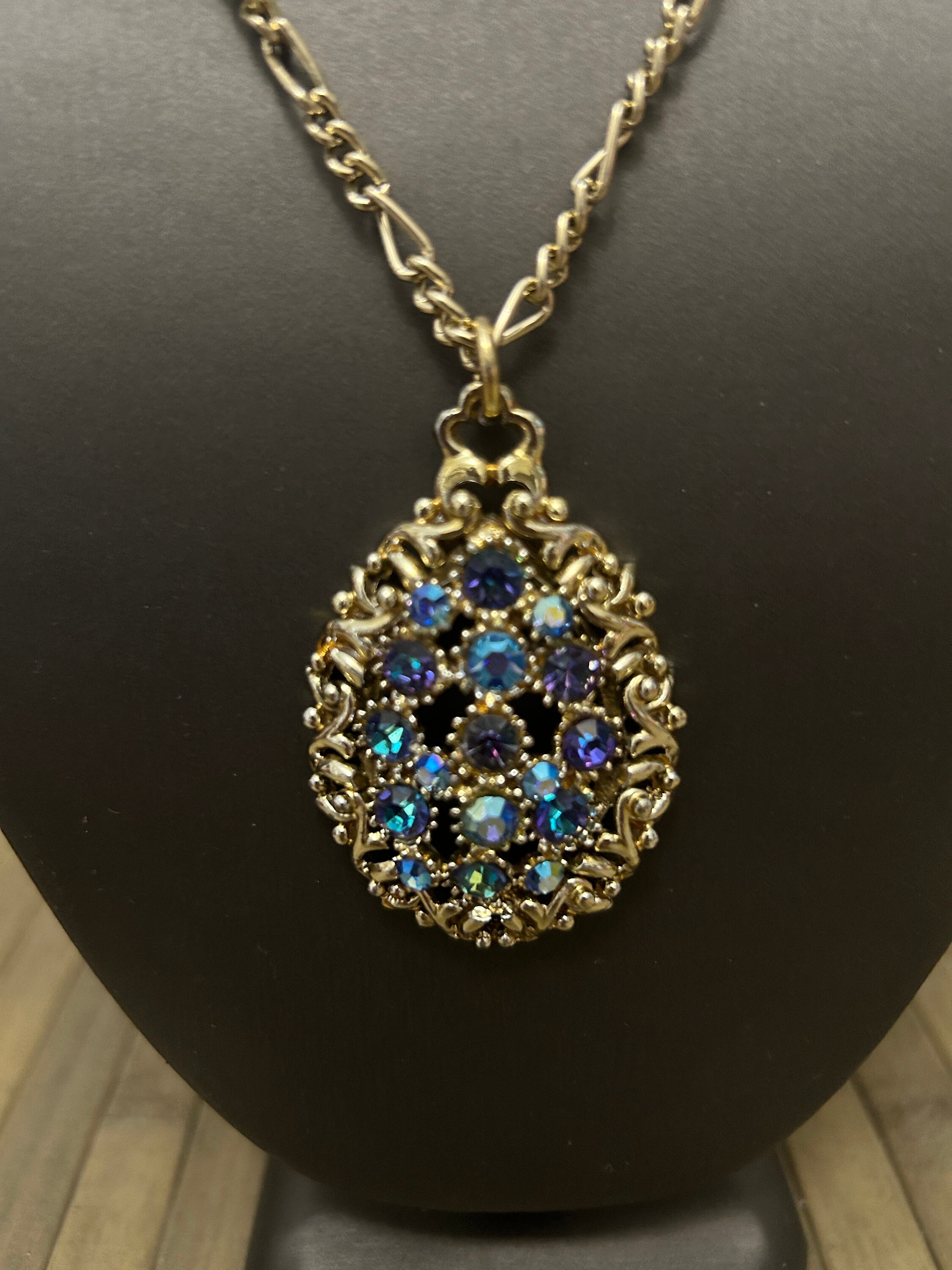 ■VINTAGE HOLLYWOOD■ Crystal n Ball Necklace VH2435NE003M Margie Edwards Jewelry Women's Crystal Ball gold Necklace