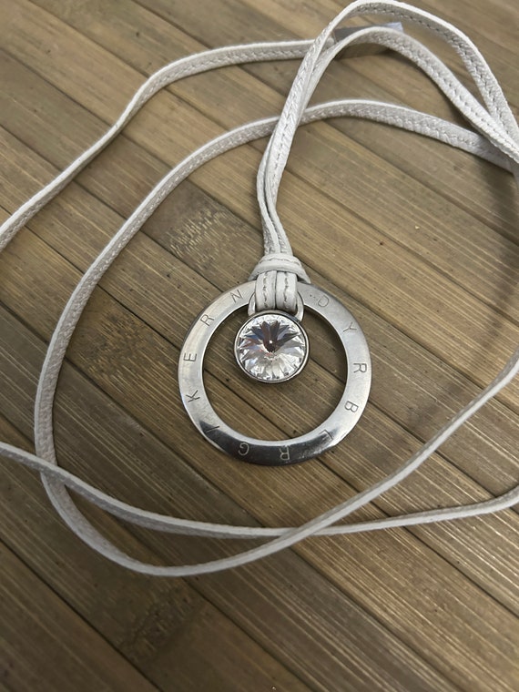 vintage dyrberg Kern pendant necklace crystal , l… - image 3