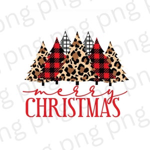 merry christmas cheetah leopard christmas trees png