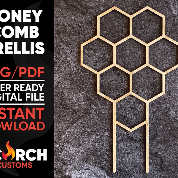 Honeycomb Trellis - Digital File - SVG