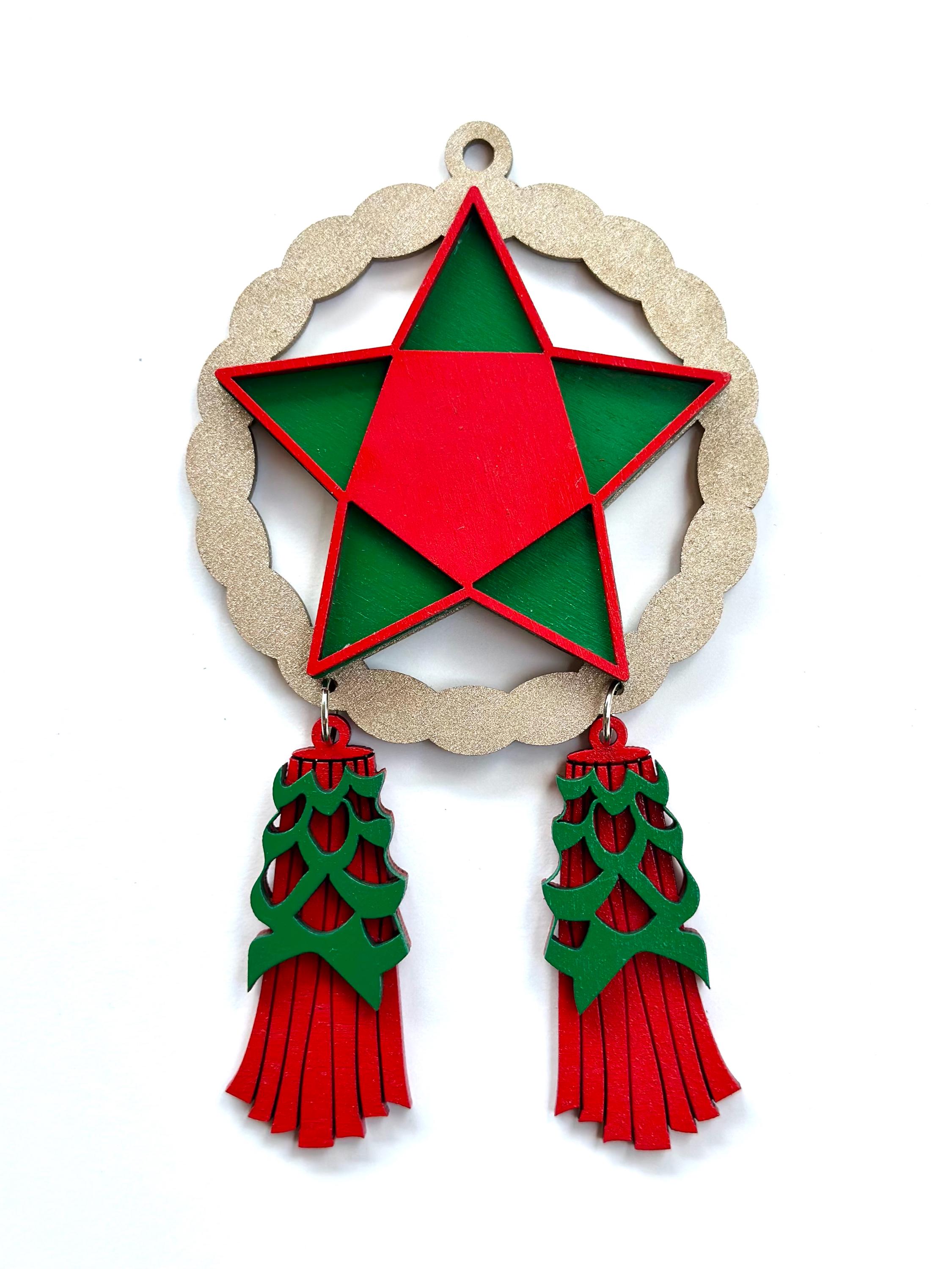 Triangular Parol 18” Wood Parol - Etsy