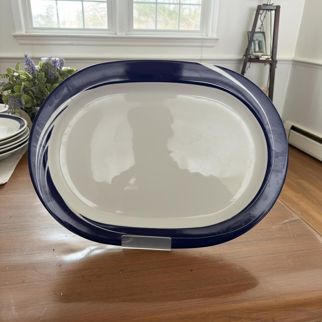 Block Spal Block Spal Portugal Cobalt Pearl Jack Price Oval Serving Plate. 15-1/2 ...