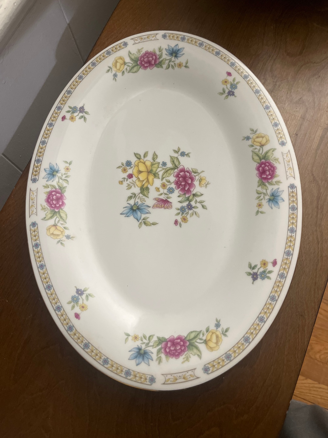 Liling Fine China Yung Shen Ling Rose Serving Platter Etsy