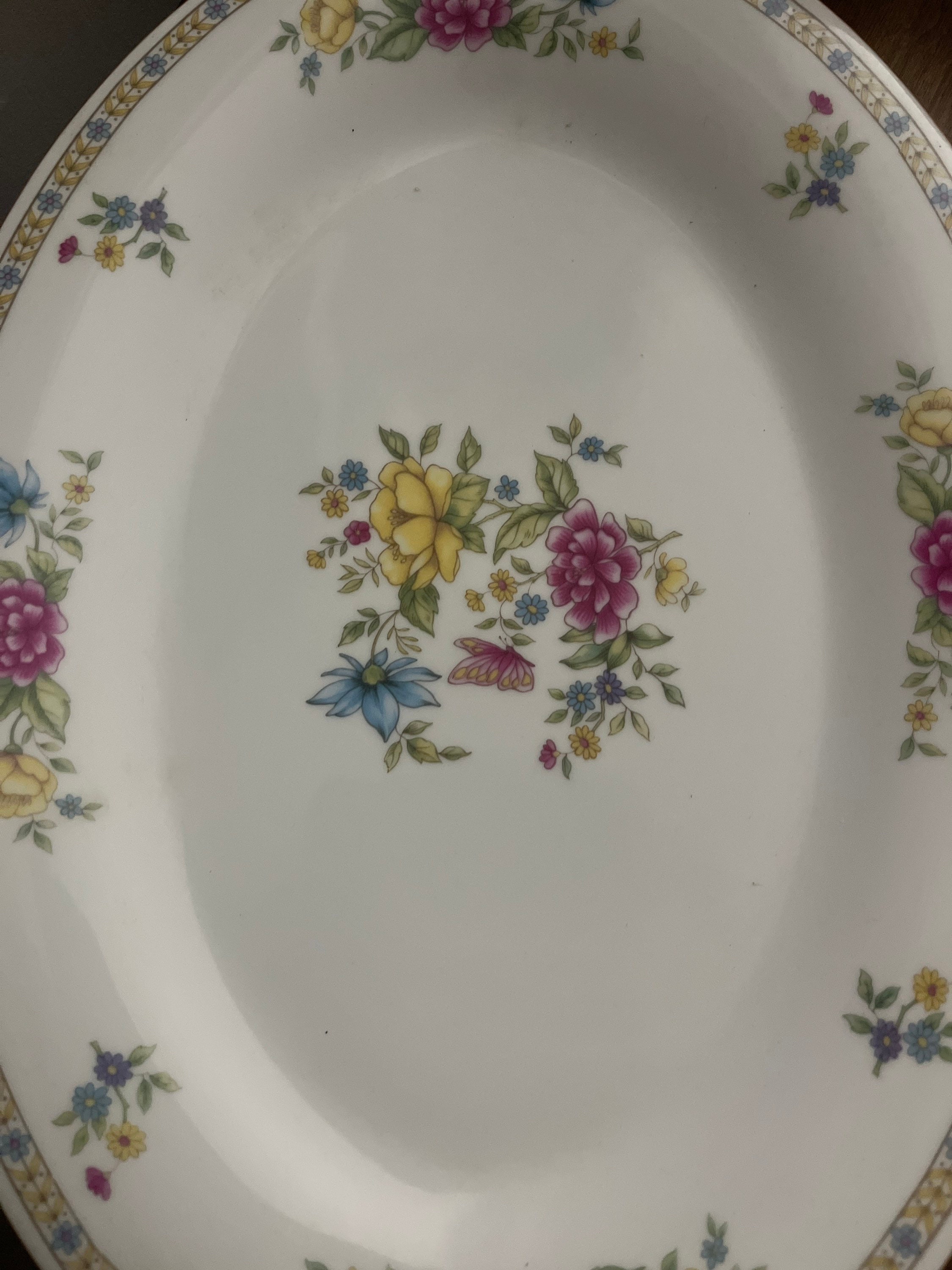 Liling Fine China Yung Shen Ling Rose Serving Platter Etsy