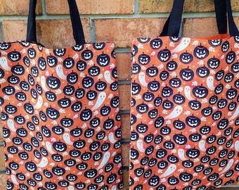 Retro Smiling Jack-O-Lantern Halloween Bag