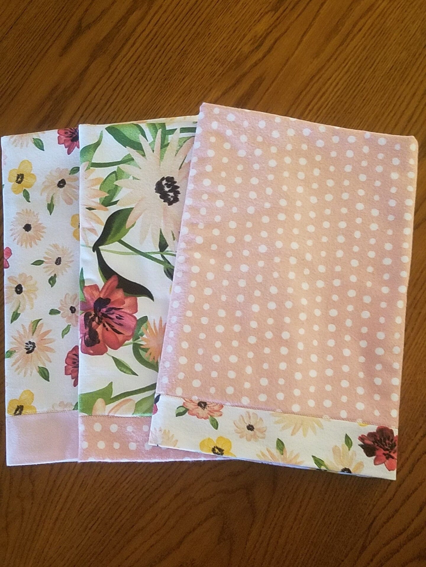 Floral Flannel Self Binding Baby Blankets