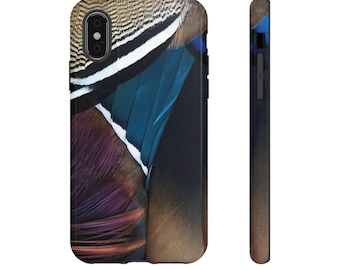 Drake Wood Duck Feathers Tough Cases
