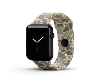 Vintage Timber Camo Silicone Apple Watch Band
