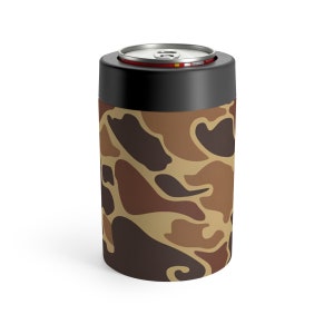Vintage Duck Camo Can Holder