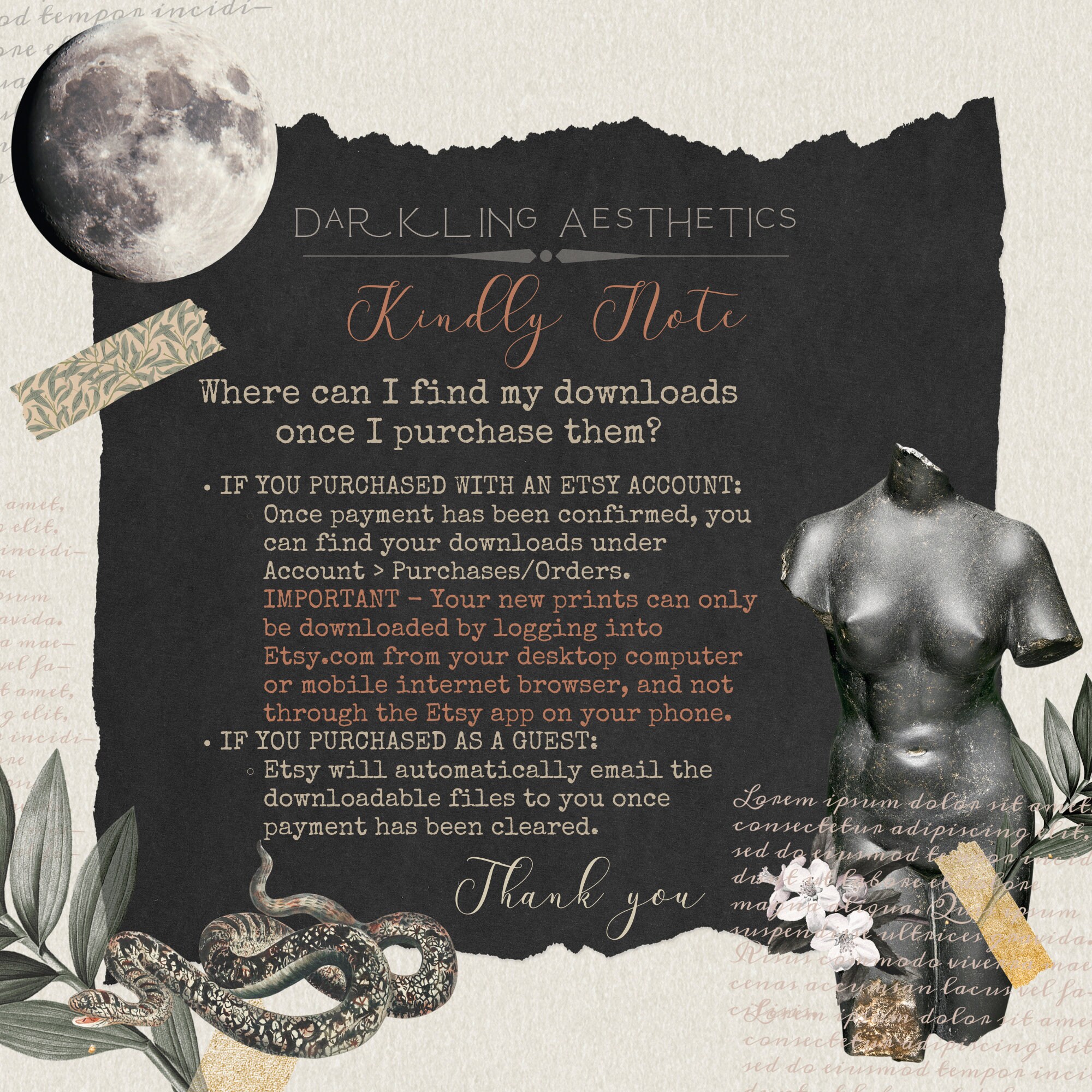 Dark Moon Painting | Vintage Moody Cottagecore Luna Night Landscape ...