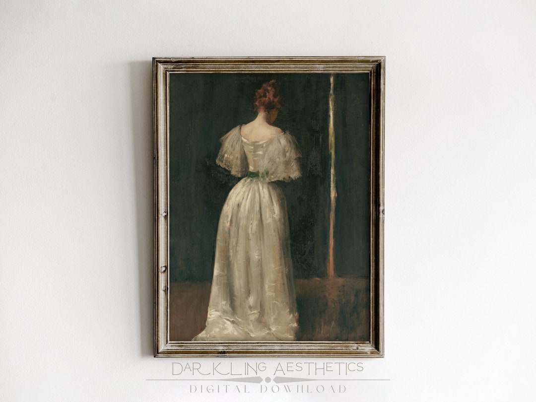 Moody Woman Portrait Painting | Vintage Victorian Printable Wall Art ...