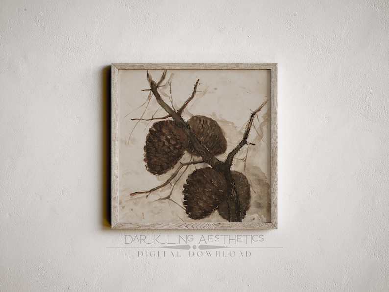 Set of 8 Dark Cottagecore Prints | Vintage Moody Dark Forest Academia Printable Gallery Wall Art | Mushrooms, Rabbit, Owl | Digital Download image 5
