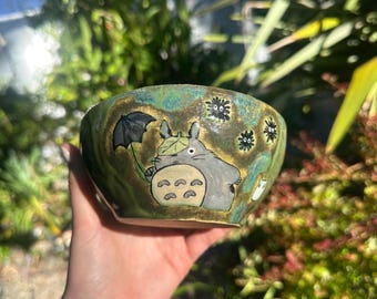 となりのトトロ 手作り陶器ボウル