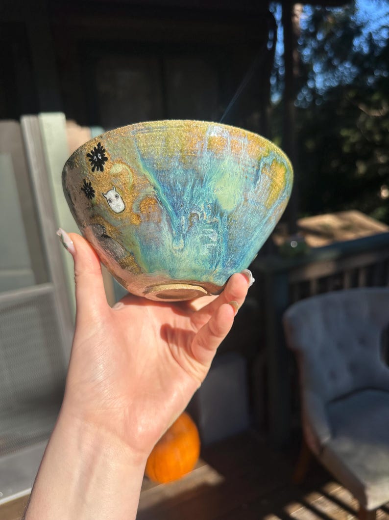 My Neighbor Totoro Handmade Ceramic Bowl image 5