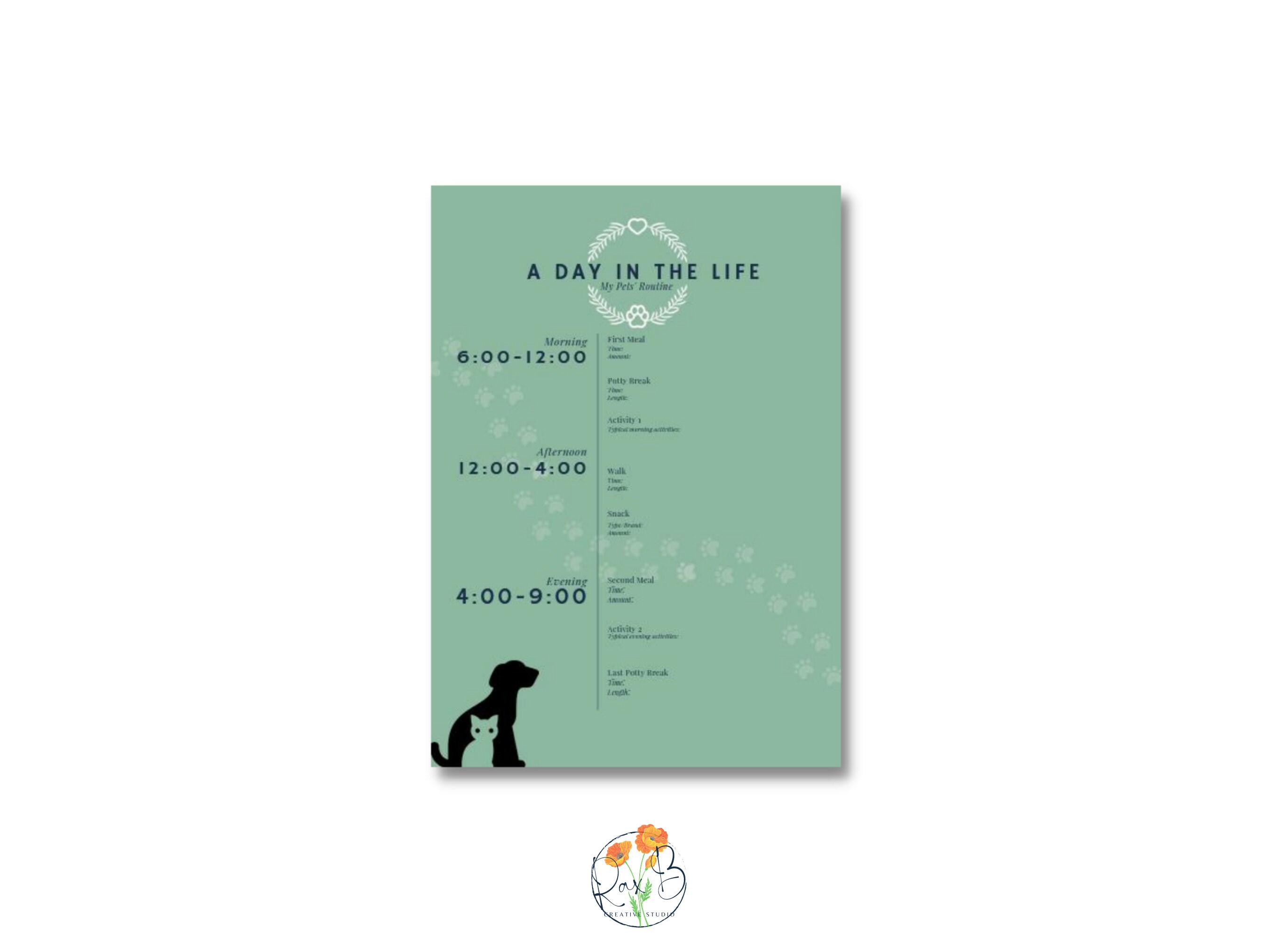 Image result for CUSTOMIZABLE DOWNLOADABLE TEMPLATE Pet Sitter Instructions - Etsy