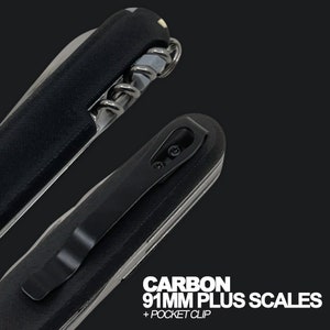 Carbon Plus Scales for 91mm Victorinox Swiss Army Knife - Optional Pocket Clip