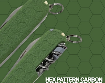 Carbon Hex Pattern Plus Scales for 84mm Victorinox Swiss Army Knife